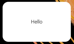 Centered Hello text widget